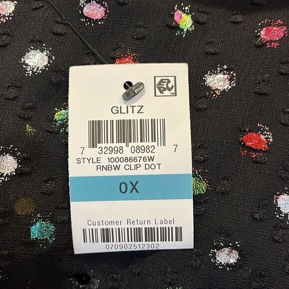 INC Pullover V-Neck Polka-Dot Tie-Hem Blouse - Picture 11 of 11